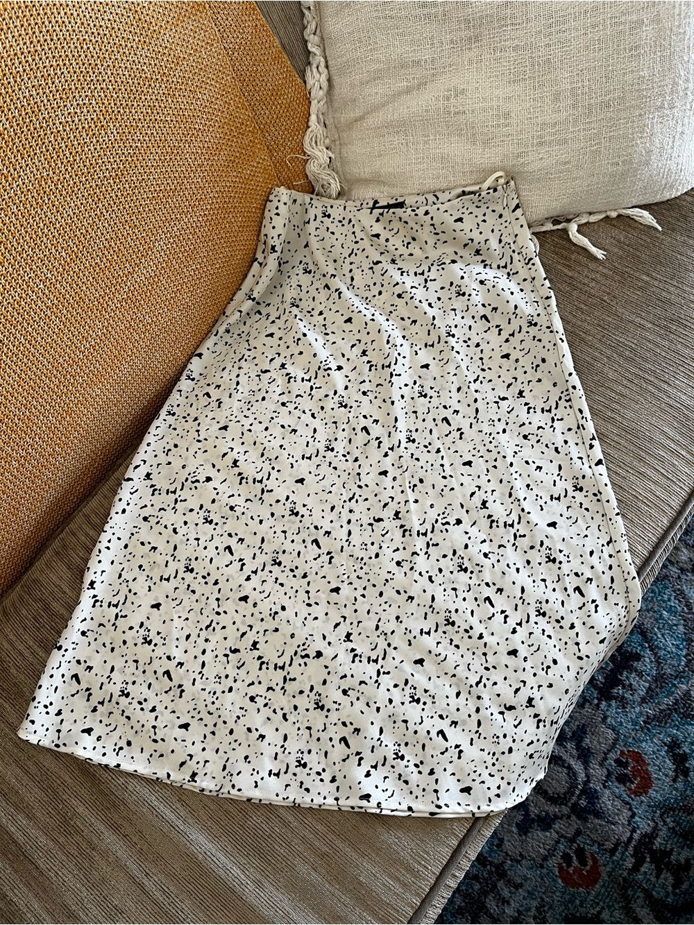 Dalmatian Print Midi Skirt
